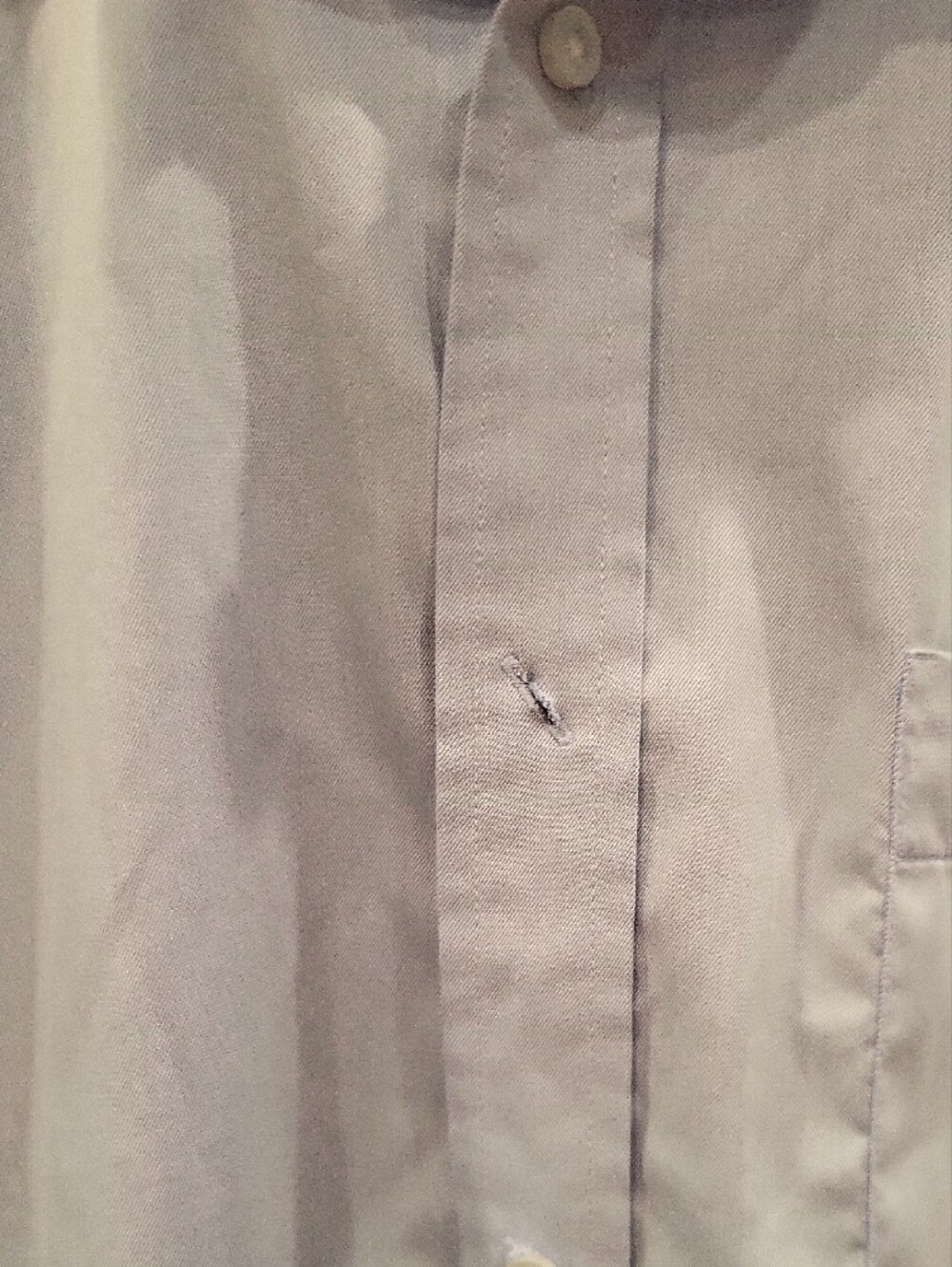 Haggar Men's Pale Blue Dress Shirt - Long Sleeve Point Collar - Picture 5 of 10